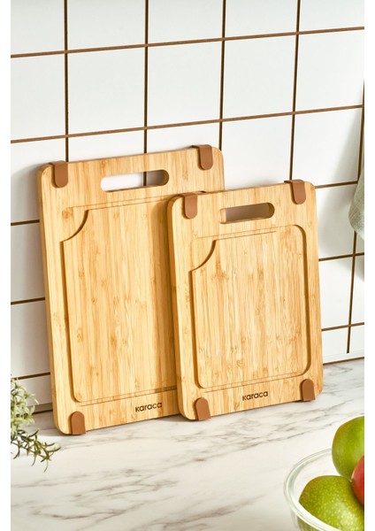 Iki Parça Pro Kesme Tahtası 28/33 Cm, Kahverengi