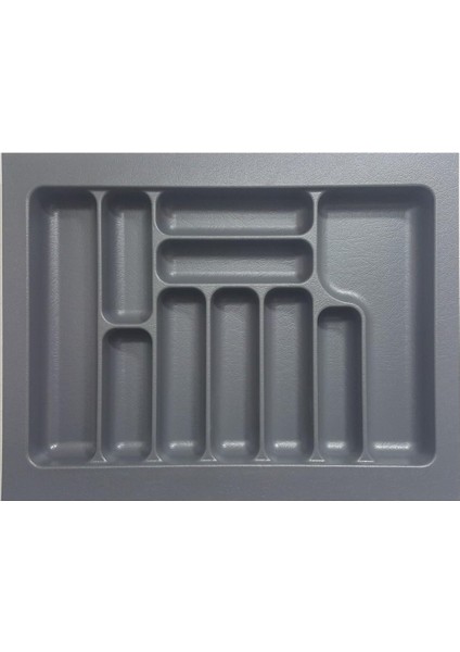 Gri Plastik 10 Gözlü Kaşıklık ve Kepçelik, Dayanıklı ve Şık Tasarım