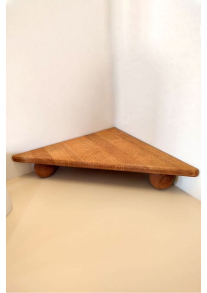 Kahverengi Ahşap Üçgen Köşe Organizer, Sunum ve Dekorasyon Için Şık Tasarım modelleri