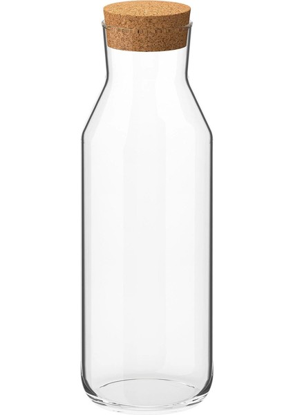 Turuncu 1l Mantar Kapaklı Su Şişesi Karaf, Şık ve Hafif Tasarım