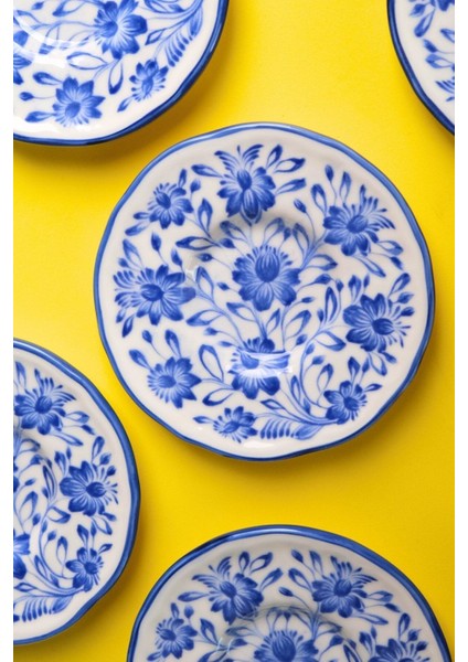 Renkli Porselen Çay Tabak Takımı 12CM 6 Parça, Şık ve Zarif Set indirimleri