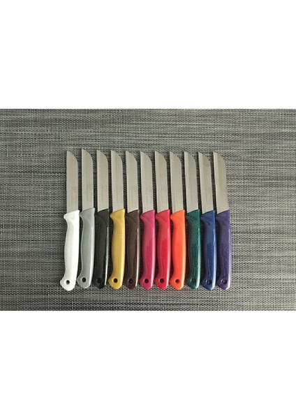 12'li Simli Sarı Meyve Bıçak Seti, Renkli ve Şık Tasarım modelleri