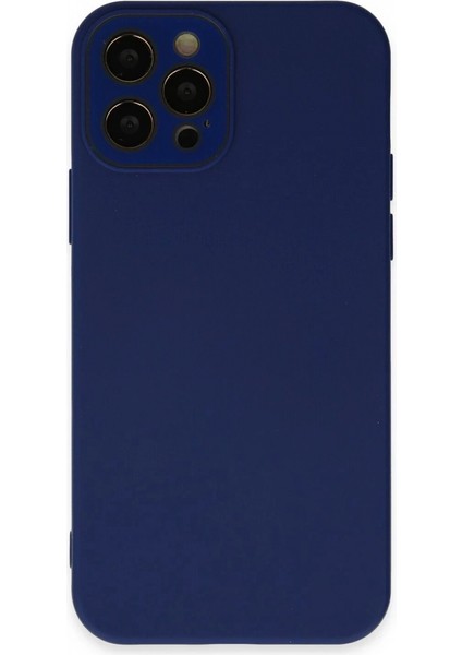 iPhone 12 Pro Max Kılıf Lansman Glass Kapak - Sky Blue