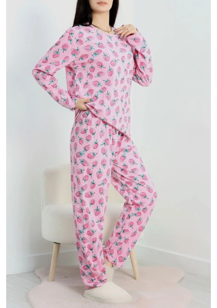 Çilek Desenli Pembe Pijama Takımı fiyatları