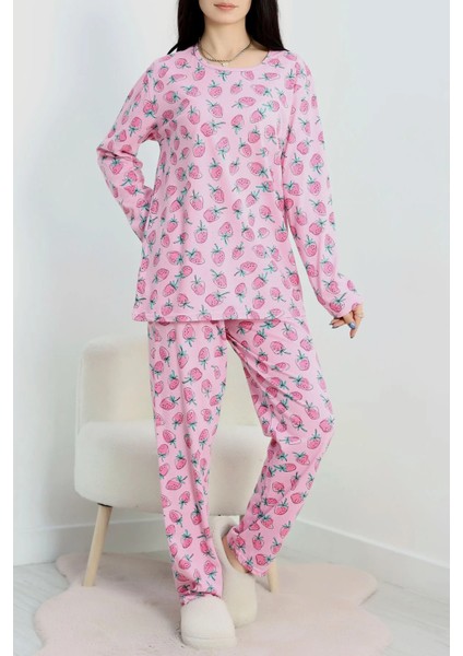 Çilek Desenli Pembe Pijama Takımı indirimleri