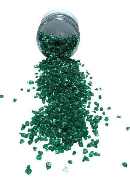 Epoksi Çalışmalarınız Için Parlak Cam Kırıkları 2-4 mm Yeşil 100 gr