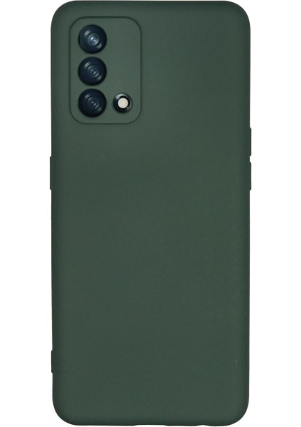 Oppo A74 4g Kılıf Nano Içi Kadife Silikon - Koyu Yeşil