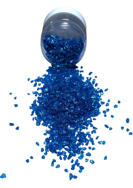 Epoksi Çalışmalarınız Için Parlak Cam Kırıkları 2-4 mm Mavi 100 gr