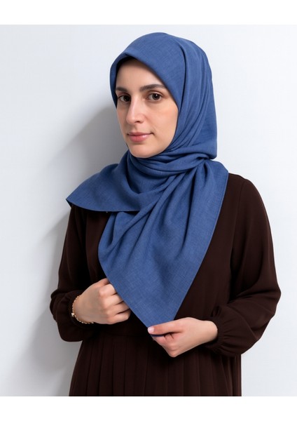 Denim Kare Eşarp– Kaymaz, Rahat ve Şık Kullanım
