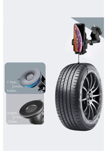 Beyaz Araç Içi Telefon Tutucu, Güçlü ve Pratik Oto Aksesuar