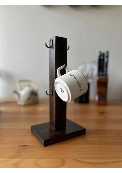 6’lı Ahşap Fincan Askılığı, 30 Cm, 6 Kanca, Hazır Monte, Şık ve Pratik Tasarım fiyatları