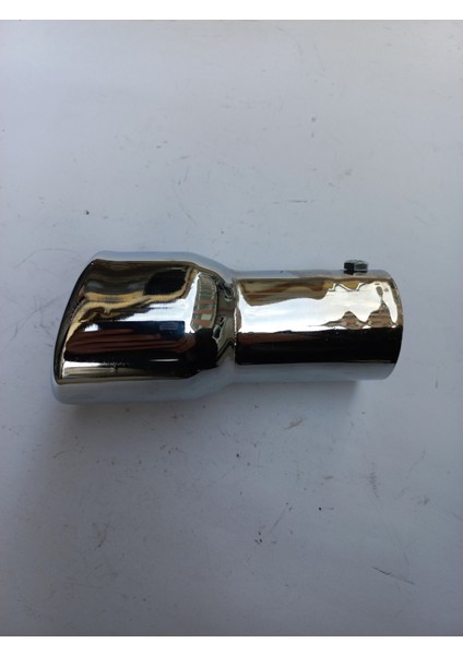 5.1 Cm. Antipas Iç Kaplamalı Önü Kesik Yuvarlak Rüzgar Sesli Sök/tak Vidalı Nikelaj Egzoz Eksoz Ucu fırsatları