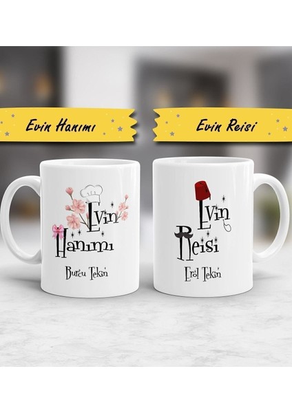 Sevimli 2'li Kupa Seti, Yılbaşı Hediye, Ev Dekoru, Şık ve Kullanışlı Tasarım