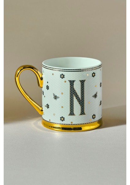 N Harfli 330 ml Şık Kupa, Güzel Tasarım ve Kaliteli Materyal ile Kullanıma Hazır modelleri