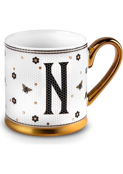 N Harfli 330 ml Şık Kupa, Güzel Tasarım ve Kaliteli Materyal ile Kullanıma Hazır fırsatları