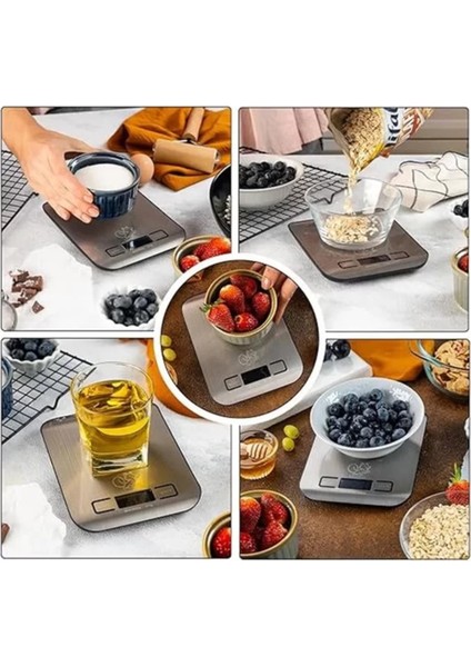 Dijital Mutfak Terazisi, Paslanmaz Çelik, Hassas, Led, Çok Renkli, Dara Işlevli indirimleri