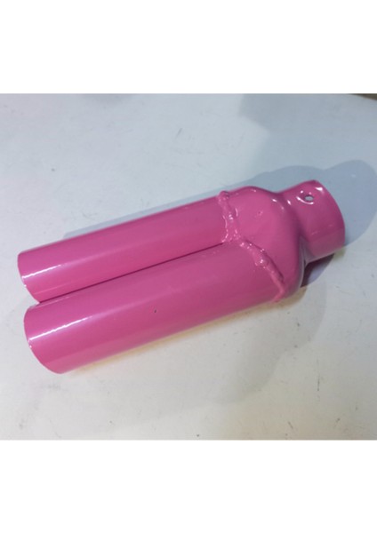Şeker Pembe Minik Çiftli Kesik Eşit Nikelaj Egzoz Ucu Eksoz Vidalı fiyatları