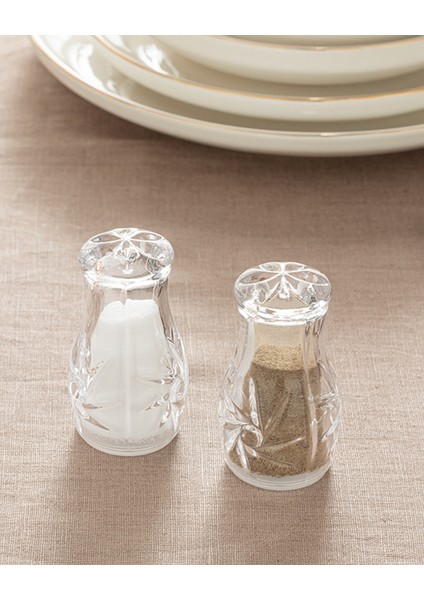 Şeffaf 2'li Tuzluk ve Biberlik Seti, 4,7x8,2 Cm, Şık ve Kullanışlı Tasarım
