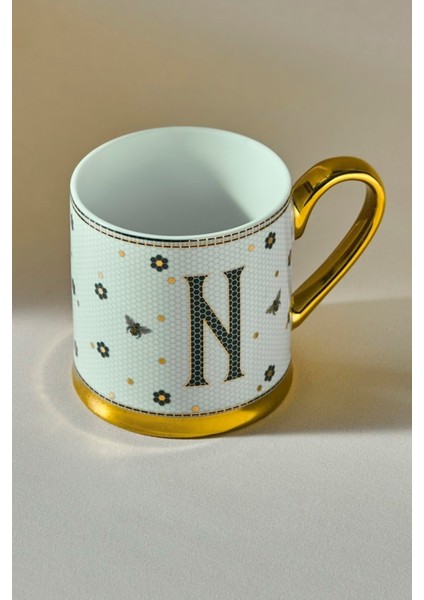 N Harfli 330 ml Seramik Kupa, Şık ve Kullanışlı Hediye Seçeneği fiyatları