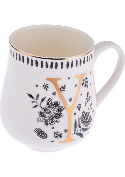 Bej Y Harfi Seramik Kupa 220 Ml, Şık ve Kullanışlı Içecek Kabı modelleri