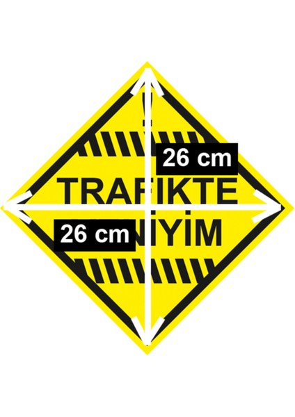 Trafikte Yeniyim Araba Magneti Mıknatıslı Acemi Sürücü Etiketi Araç Dışı Sticker 1 Adet modelleri