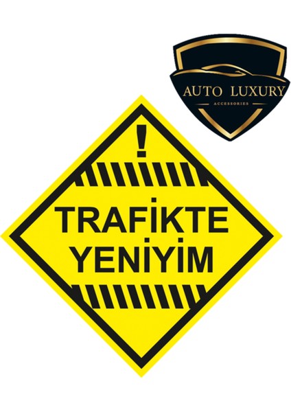 Trafikte Yeniyim Araba Magneti Mıknatıslı Acemi Sürücü Etiketi Araç Dışı Sticker 1 Adet fırsatları