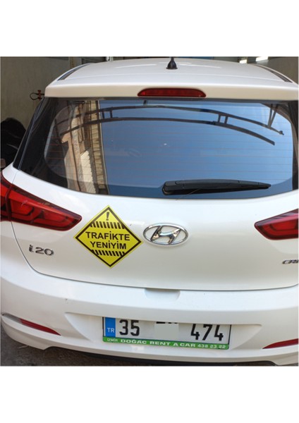 Trafikte Yeniyim Araba Magneti Mıknatıslı Acemi Sürücü Etiketi Araç Dışı Sticker 1 Adet indirimleri