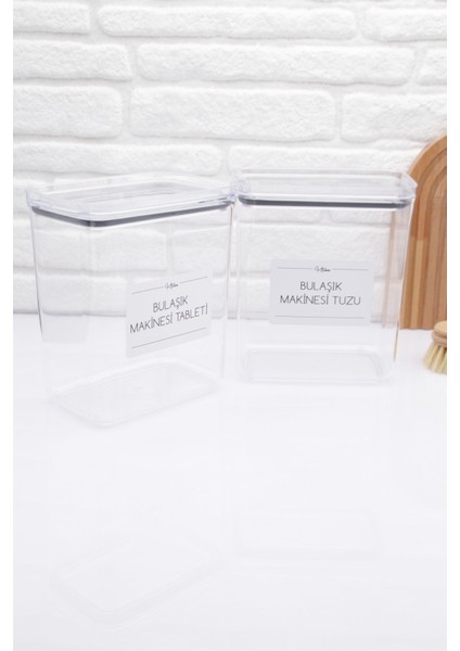 Turuncu 2200ML Bulaşık Makinesi Deterjan ve Tuz Kavanozu Seti