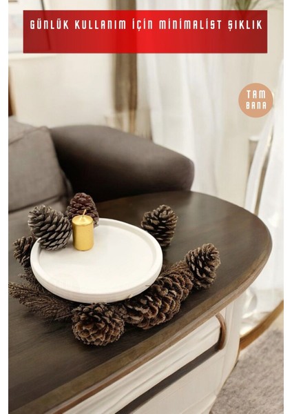 Beyaz Sunumluk Takı Tabağı, Dekoratif Tepsi, Ev Dekorasyon, Şık ve Modern Model fiyatları