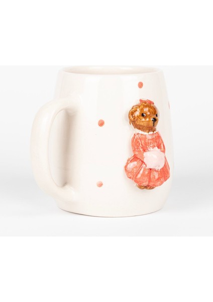 El Yapımı Renkli 3D Teddy Figürlü Seramik Çift Kupa Bardak indirimleri