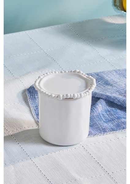 490 ml Beyaz Melamin Saklama Kabı - Dayanıklı ve Şık Tasarım