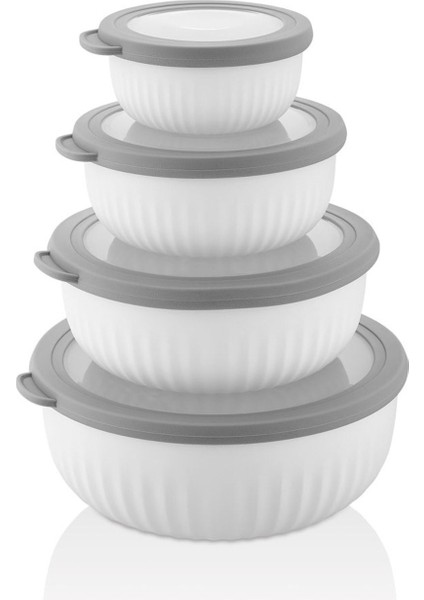 Beyaz 4'lü Vakumlu Saklama Kabı Seti, Tazelik ve Pratiklik Sağlar. fiyatları