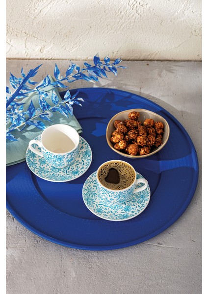 2 Kişilik Mavi Kahve Fincan Takımı, 90 Ml, Şık ve Dayanıklı Tasarım fiyatları