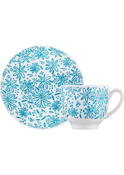 2 Kişilik Mavi Kahve Fincan Takımı, 90 Ml, Şık ve Dayanıklı Tasarım