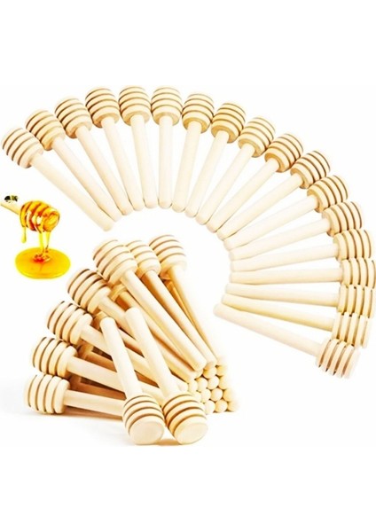 Kahverengi Ahşap Mini Bal Kaşığı ve Sunum Magnet Seti 30'lu fırsatları