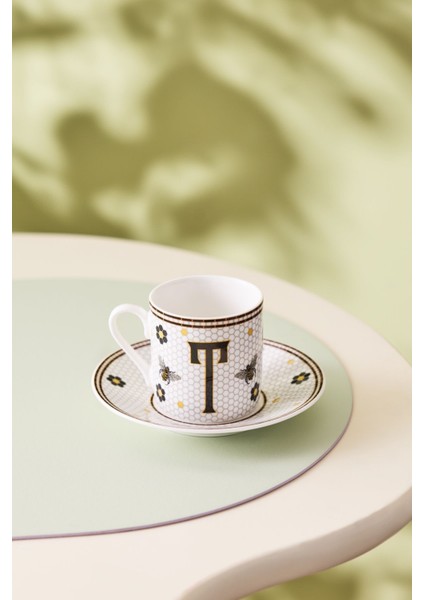 T Harfli Renkli Kahve Fincanı 80 Ml, Şık ve Kullanışlı Tasarım