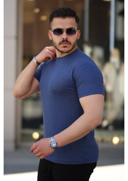 Erkek Ağaç Kabuğu Desenli Kısa Kollu T-Shirt fiyatları