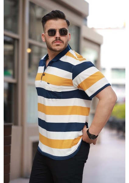 Erkek Yakalı Çok Renkli Kısa Kollu T-Shirt fiyatları