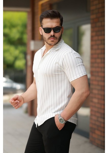 Erkek Kısa Kollu Çizgili Gömlek fiyatları