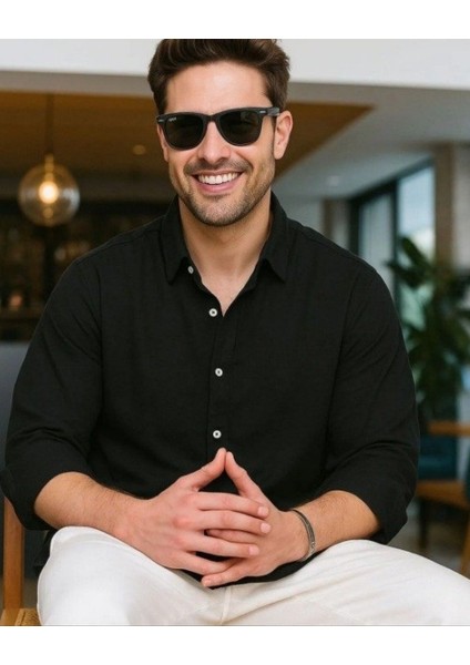 Erkek Uzun Kollu Regular Sofya Keten Gömlek fiyatları