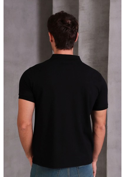 Erkek Slim Fit Pamuklu Yumuşak Doku Nefes Alan Kumaş Yakalı Tişört fırsatları