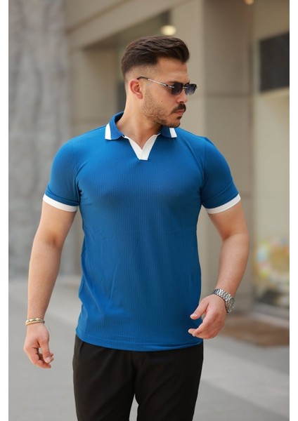 Erkek Hemşire Yaka Kısa Kollu Tişört