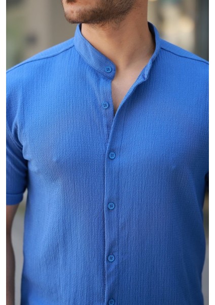 Erkek Hakim Yaka Kısa Kollu Gömlek modelleri