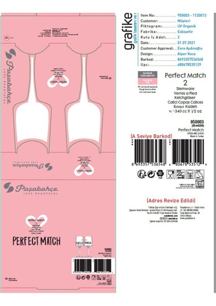 2'li Perfect Match Iconic Kadeh 340 cc modelleri