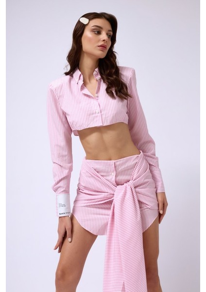 Bağlamalı Çizgili Etek modelleri