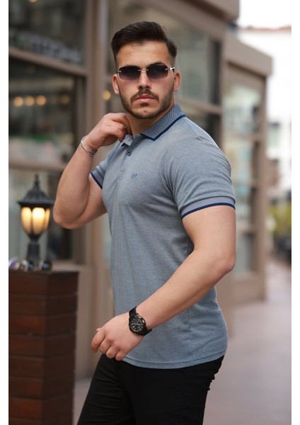 Erkek Yakalı Kagi Kumaş Kısa Kollu T-Shirt fiyatları