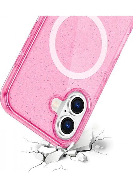 Apple iPhone 16 Star Magsafe Kapak - Pembe modelleri