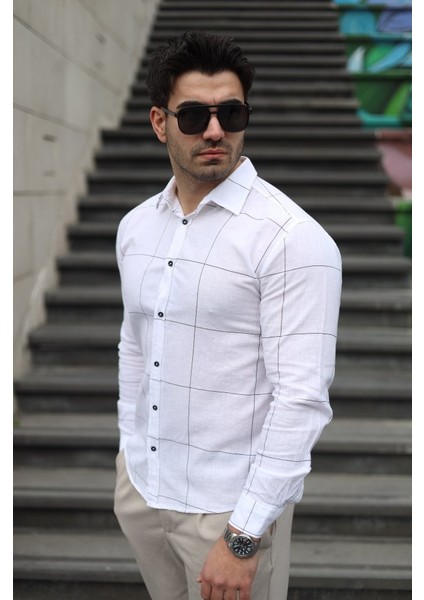 Erkek Pamuklu Keten Kumaş Gömlek indirimleri