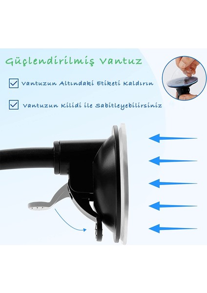 Araç Içi Vantuzlu Akrobat Telefon Tutucu, Torpido Üstü, Beyaz fırsatları