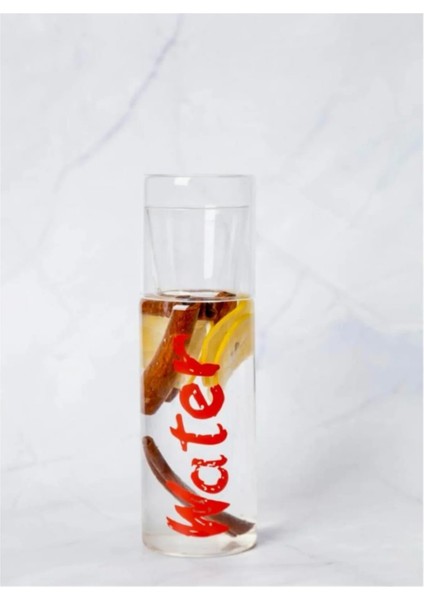 Yazılı 650 Ml\'lik Baş Ucu Pratik Kullanım Borosilikat Bardak ve Şişe